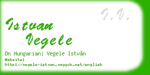 istvan vegele business card